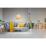Pendant la lampe "Fora" en métal et en plastique irisé, douille E27, éclairage pour le salon, salle à manger et bureau, Ø40 cm