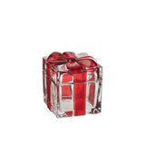 Pot de rangement J-Line en verre rouge - vue avant