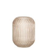 Vase J-Line Yuan en verre beige, élégant et moderne