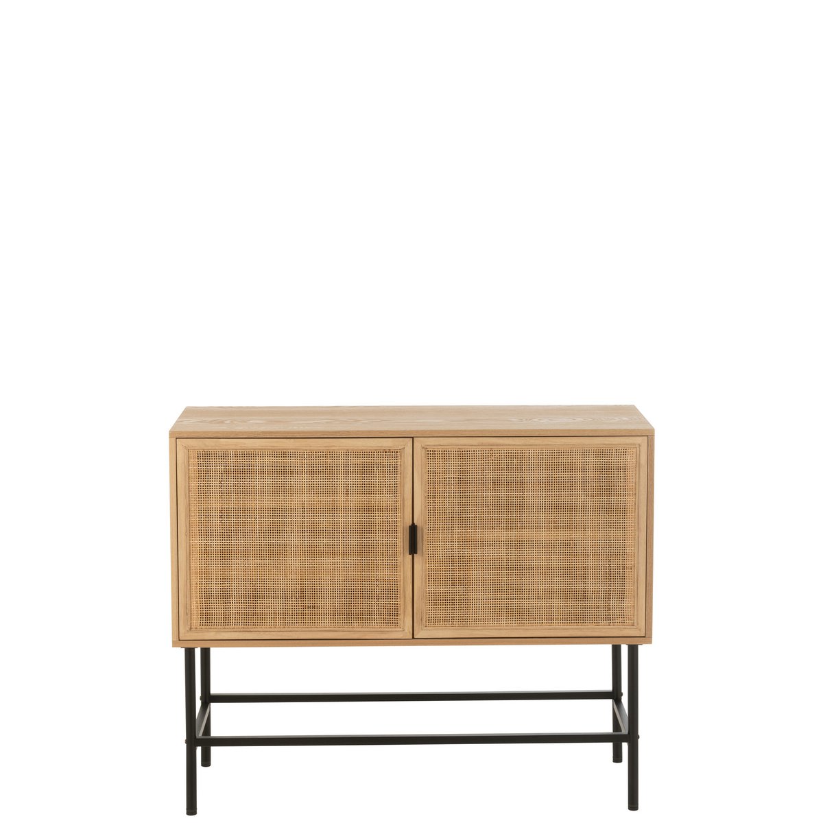 Détail du cabinet J-Line montrant la texture du bois naturel