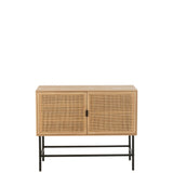 Détail du cabinet J-Line montrant la texture du bois naturel