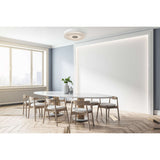 Plafond LED "Boise" Ø 51 cm avec de nombreuses fonctions, en métal et en plastique, blanc, avec des LED intégrées, éclairage pour le salon ou le bureau