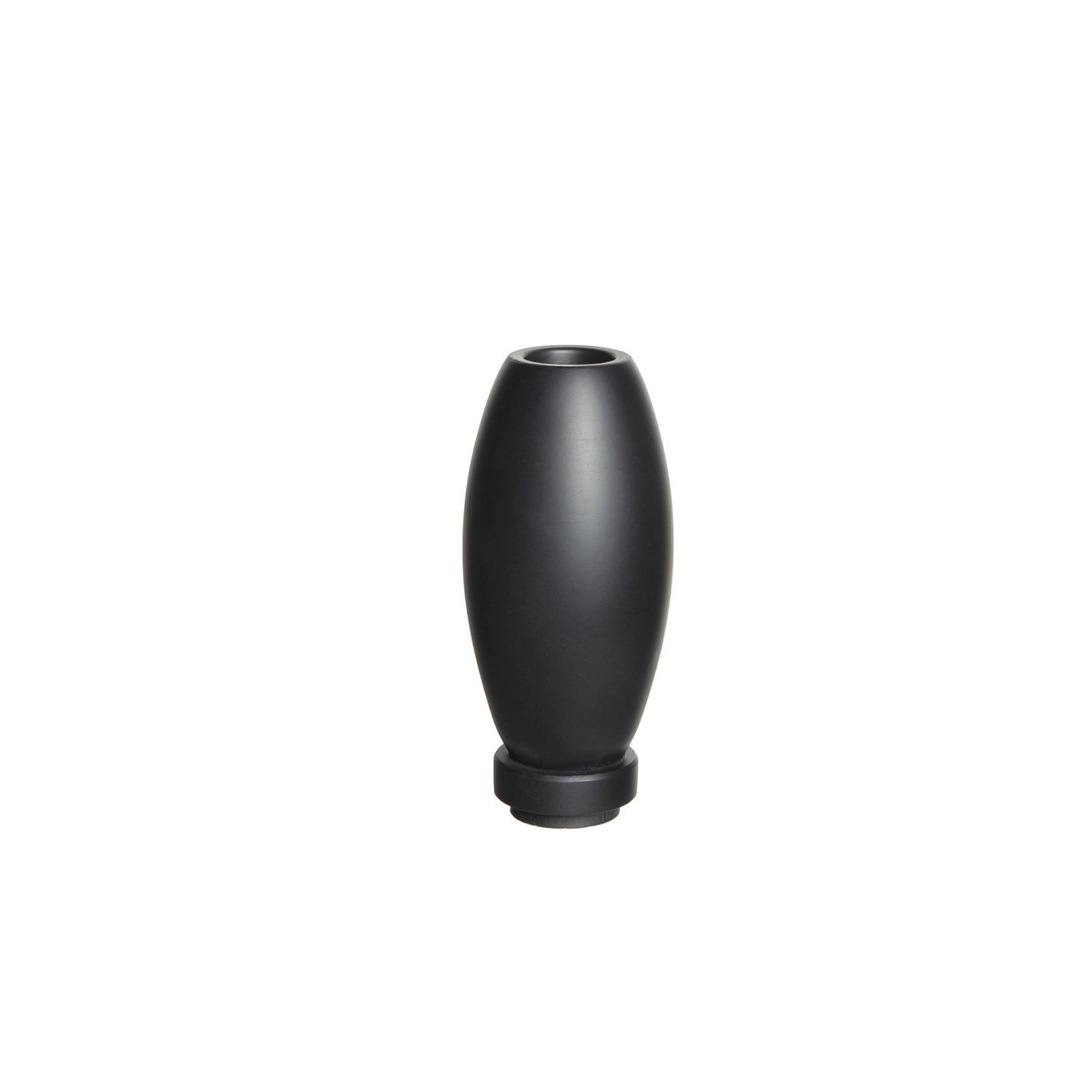 Vase RUD30BK en micro-ciment sur table en bois