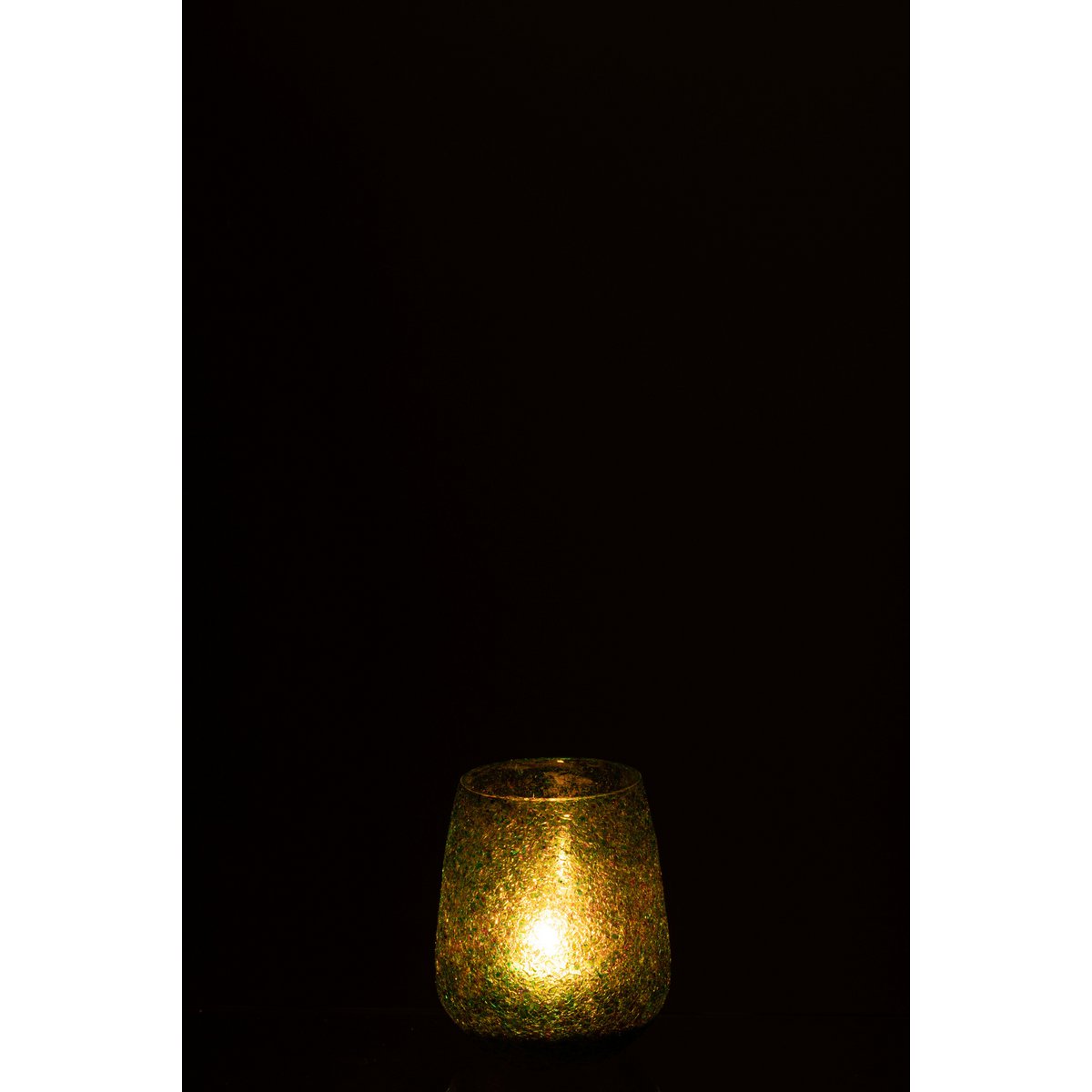 Détail du bougeoir J-Line Tom, design raffiné en verre