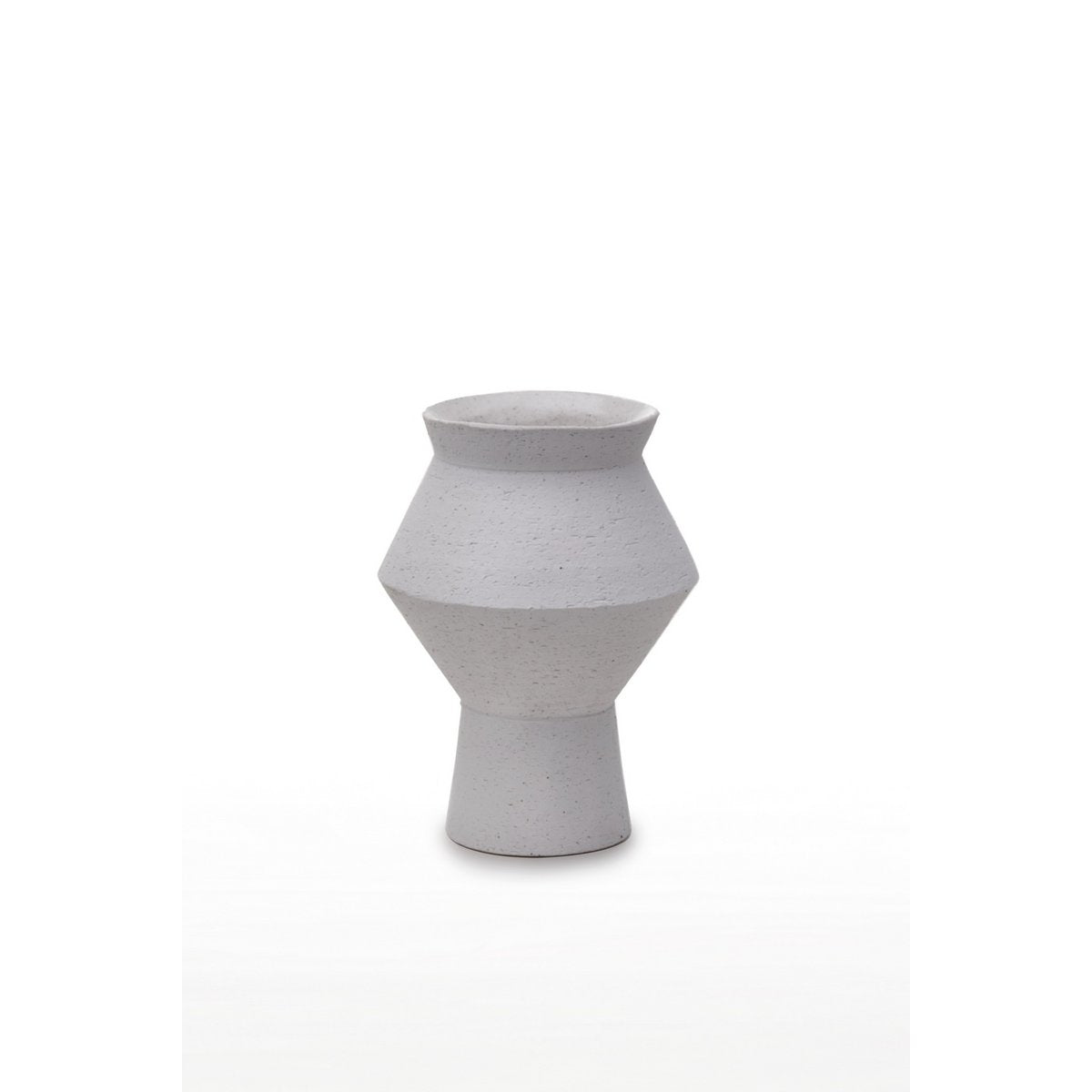 Vase CUZCO 20 blanc sur une table élégante