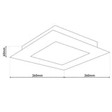 Plafonnier LED "Glasgow" d:36cm