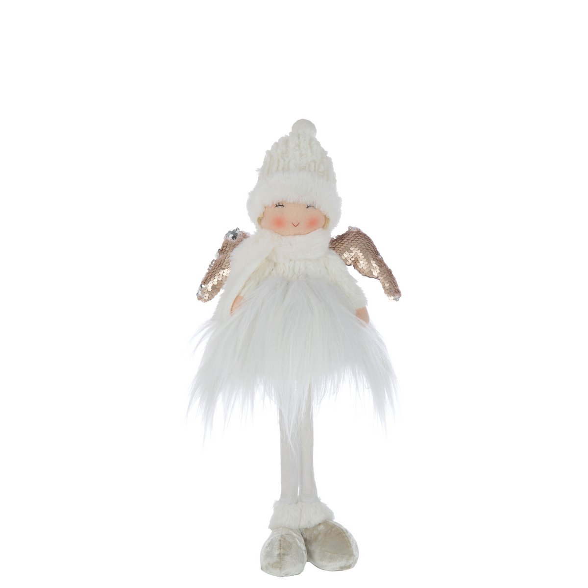 Chapeau Ange Textile Blanc/Or de J-Line, élégant et festif