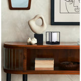 Lampe de table "bêta" blanche en métal avec parapluie de tissu en blanc, avec socket E14, lampe pour le salon, salle à manger, couloir et bureau, 15 x 15 x 17 cm