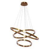 Lampe suspendue Neo Copper Gold | 3 ring 40 + 60 + 80 cm
