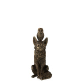 Détail de la figurine J-Line Vos + Uil, finition marron