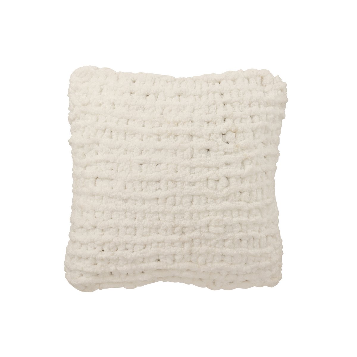 Coussin J-Line blanc/vert en coton, vue de face