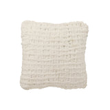 Coussin J-Line blanc/vert en coton, vue de face