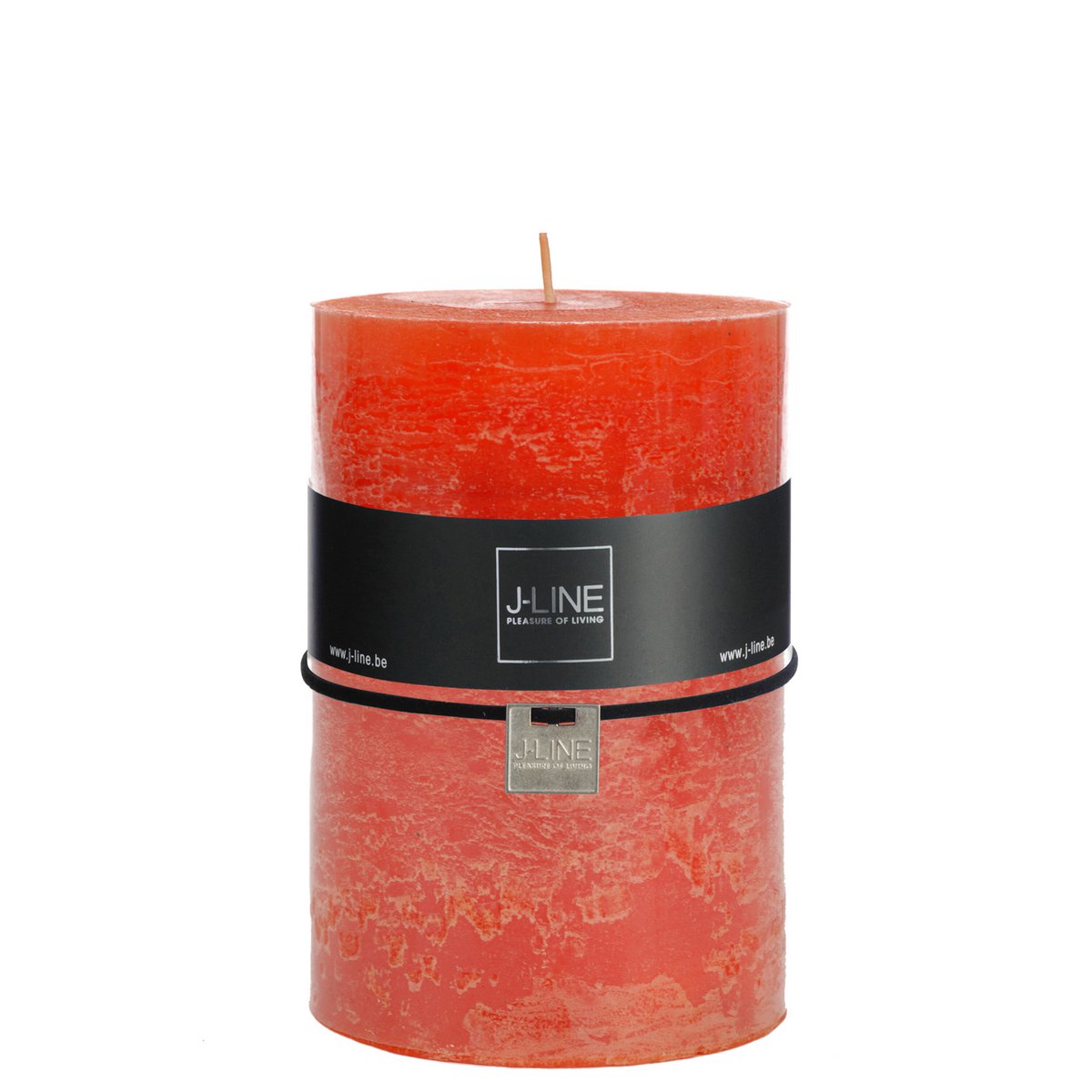 Bougie cylindrique J-Line orange extra large, design épuré et moderne
