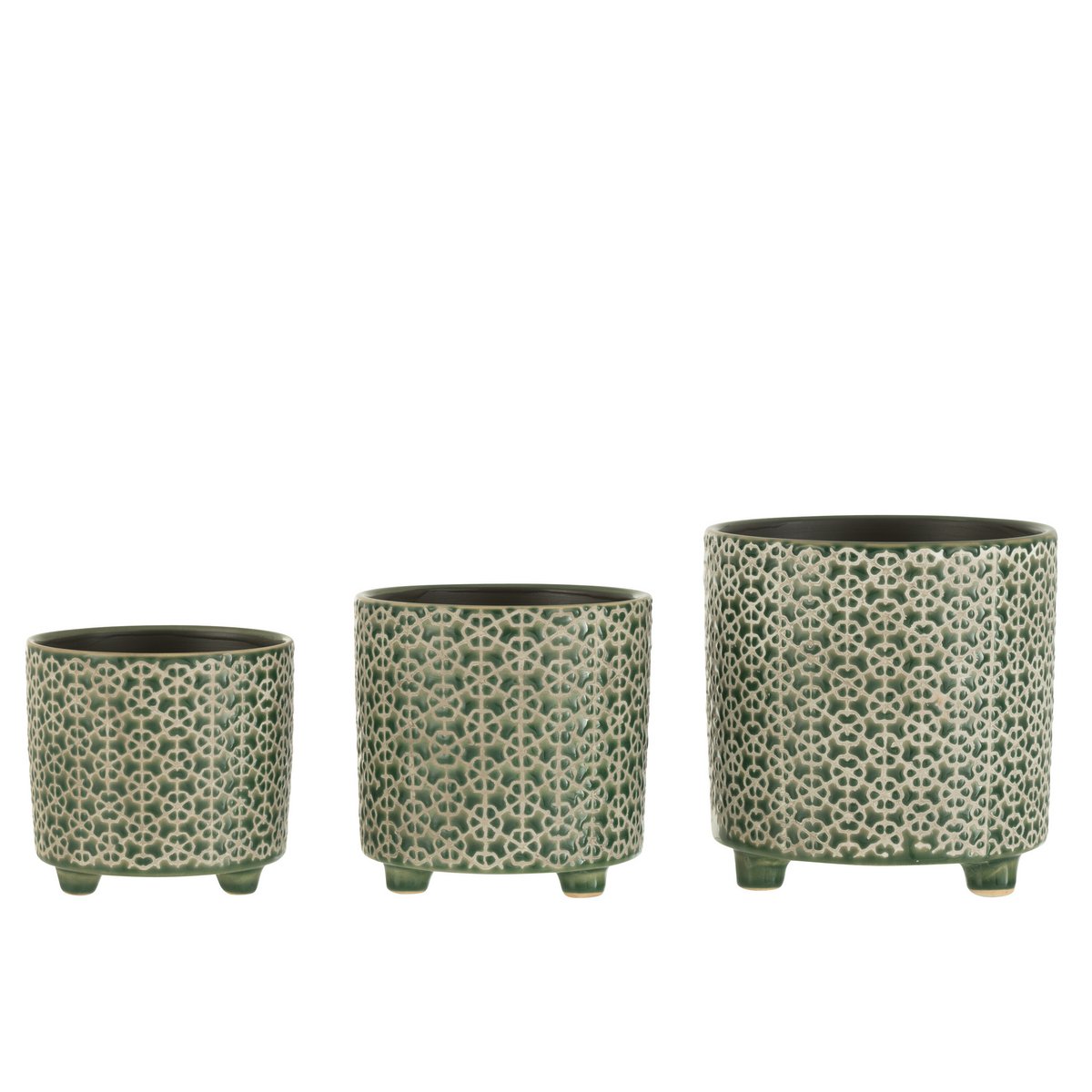 Vue latérale du pot de fleurs J-Line, design contemporain.
