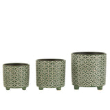 Vue latérale du pot de fleurs J-Line, design contemporain.
