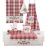 Tablier de cuisine Harz Rouge avec motif à carreaux, élégant et pratique