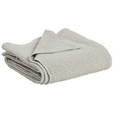 Jeté Maia Lin beige 240x260 en coton recyclé, élégant et écoresponsable.