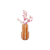 Vase rétro en verre à rayures hautes, détail des rayures