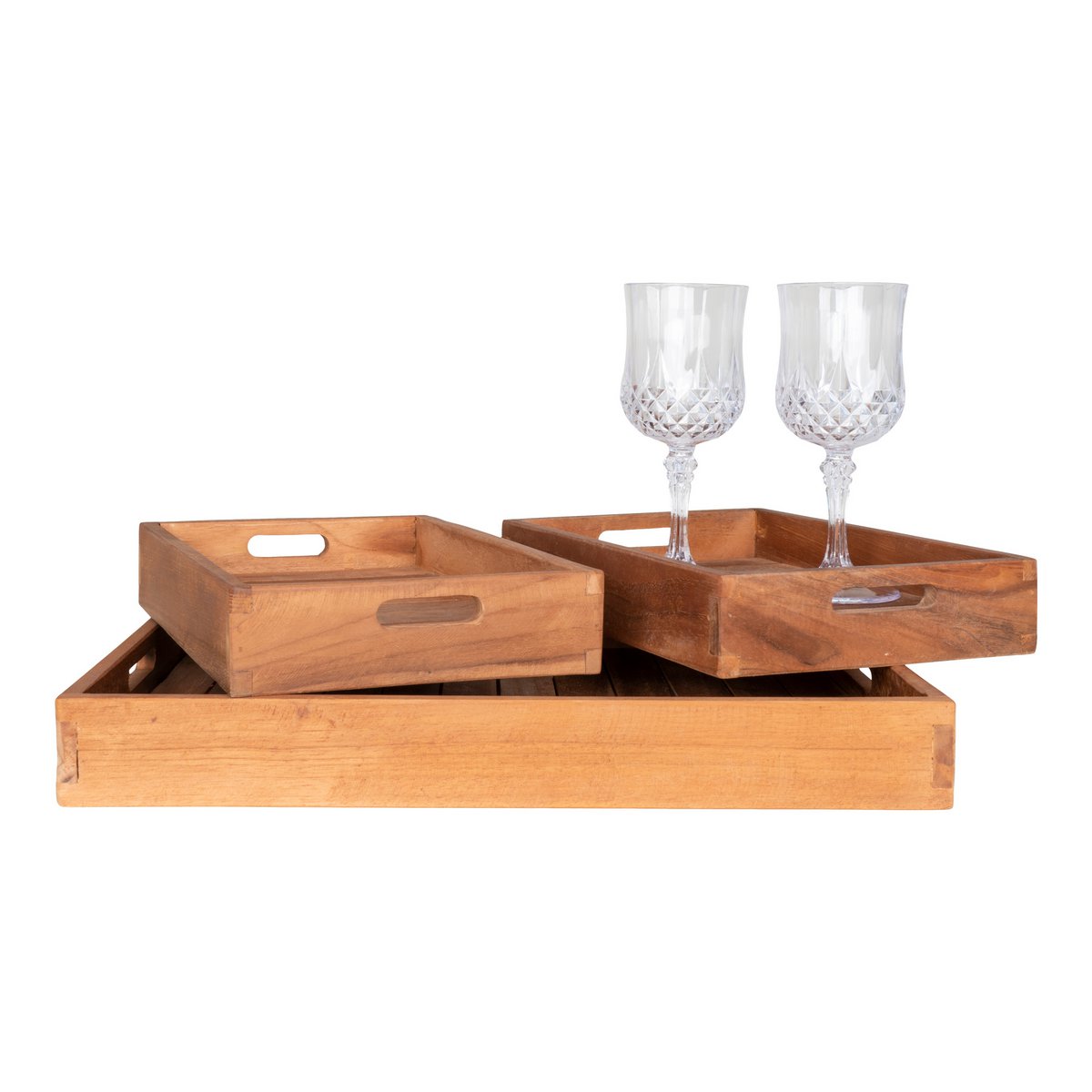 Ensemble de plateaux Faro empilés pour un rangement facile