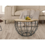 Table d'appoint table basse durable table de salon rond lexington Ø 55 cm cadre en métal solide