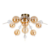 Plafond "Explosion" Amber en métal et en verre, versions G9, plafond pour salle à manger, salon, couloir ou bureau, Ø57 cm