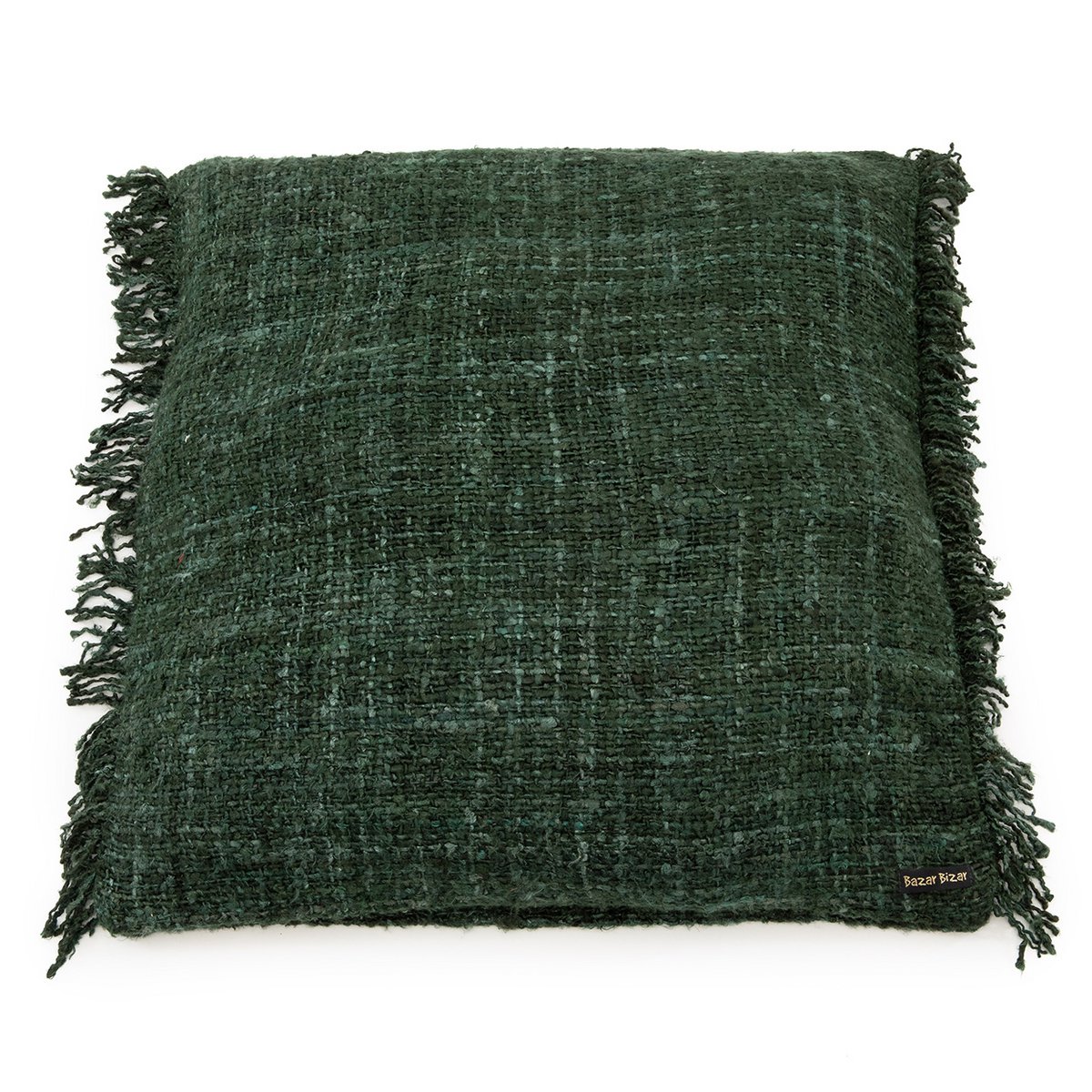 Housse de coussin Oh My Gee en vert forêt - vue avant