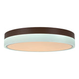 LED PLADIER LED "LOLA" Ø de 50 cm, 9 cm de haut, métal et plastique en brun et blanc, LED intégré, 1900 lm, dimmable, fonction CCT 3000-6500 K, fonction de lumière nocturne