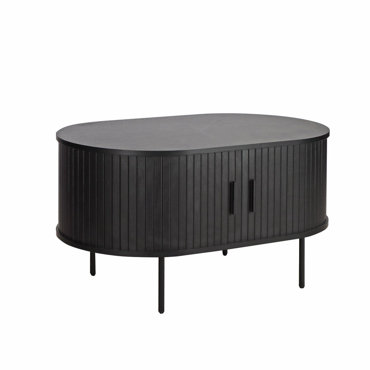 Vue de dessus de la table basse noire Moebilia