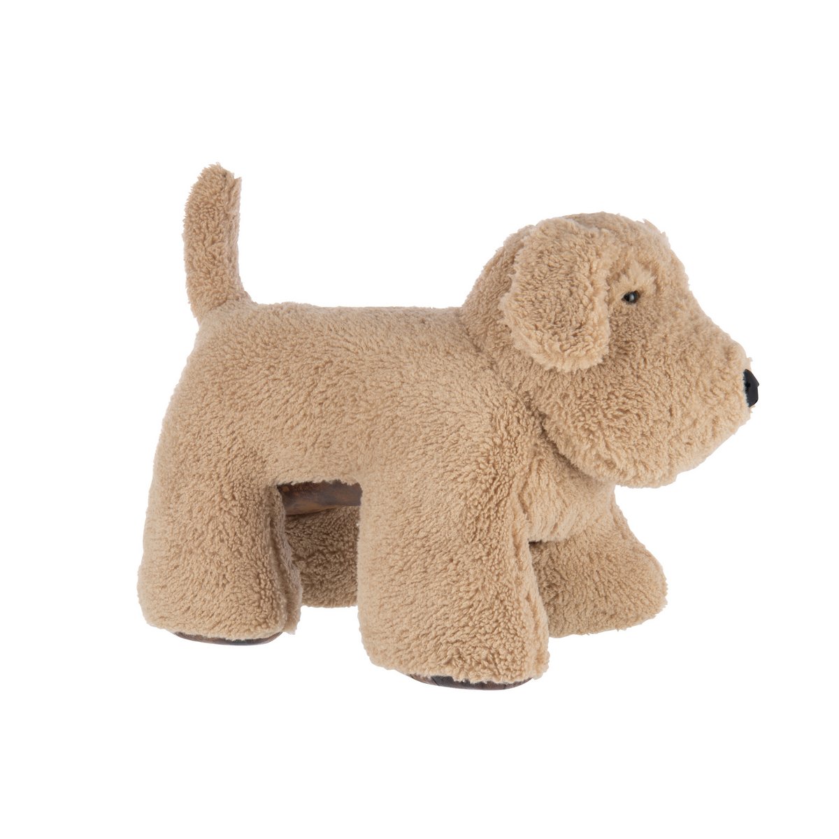 Butoir de porte chien beige en polyester de J-Line, élégant et fonctionnel