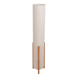 Lampe de table "Matilda" lampe de table classique avec apparence naturelle à travers le bois et l'écran de tissu, socket E27, 110 cm de haut