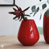 Vase Tasman S en verre rouge vif