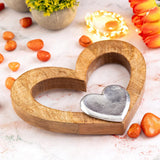 Déco Heart 27x21cm Figure en bois Masterbox 16 pièces Herzilein Mango-Old Aluminium