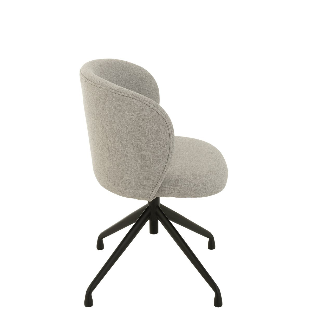 Détail du tissu lin gris de la chaise J-Line