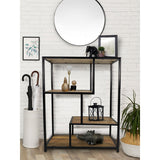 Étagère debout étagère à livres étagère de séparation de pièce 75 x 115 x 36 cm cadre métallique Liverpool noir