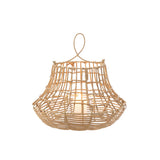 Lanterne J-Line Suspendue en rotin naturel vue de face