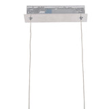 «Poutre» pendentif LED en métal et en plastique en acier-en-linge, avec LED intégrée
