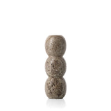 Bougeoir Conique Totem en Travertin - Gris - L