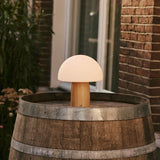 Lampe de table sans fil élégante Mia marron clair