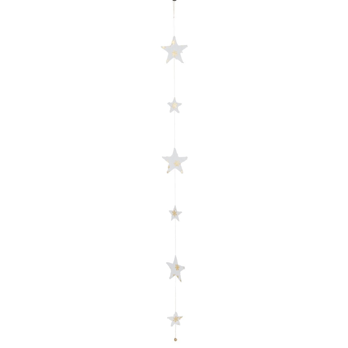 Pendentif Noël Étoiles J-Line en coton mâché, décoratif pour intérieur