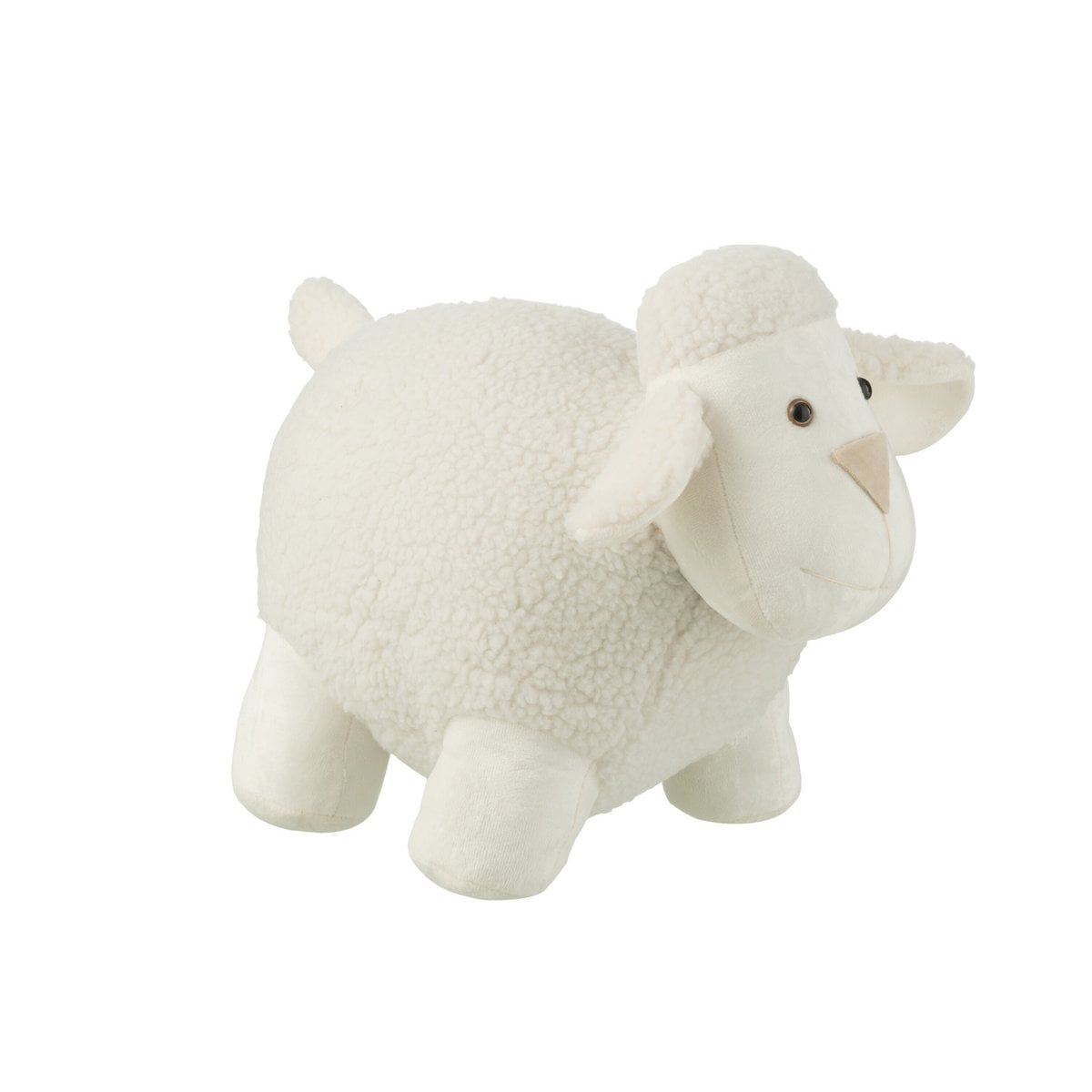 Cale-porte J-Line en polyester blanc, vue de face