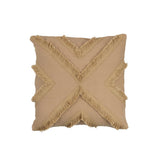 Coussin Cross Square J-Line en beige, vue de face