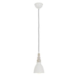 Pendre en métal "Delhi" rétro classique en métal et matériaux naturels en beige, E27