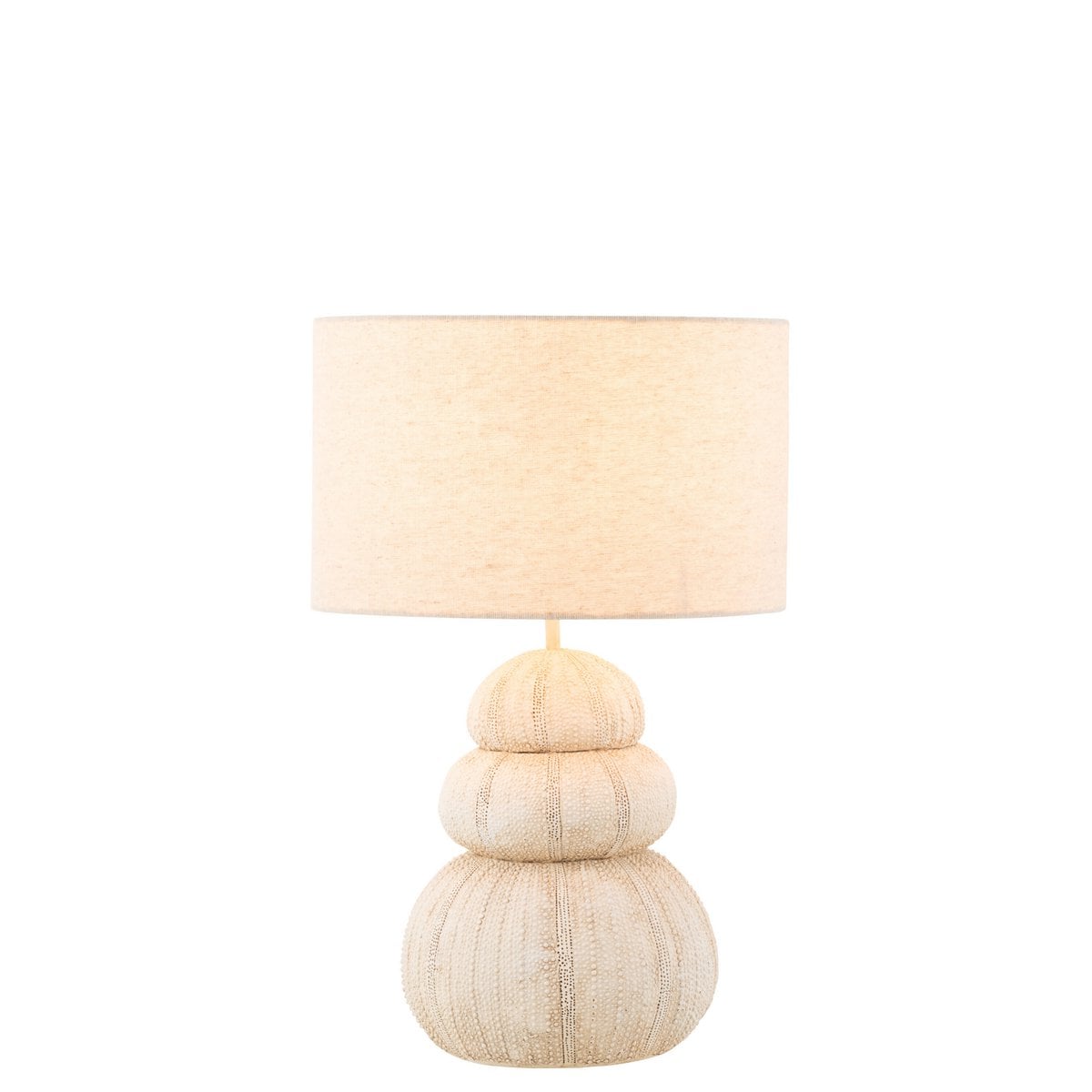 Lampe J-Line Oursin en polyresine beige, vue de face