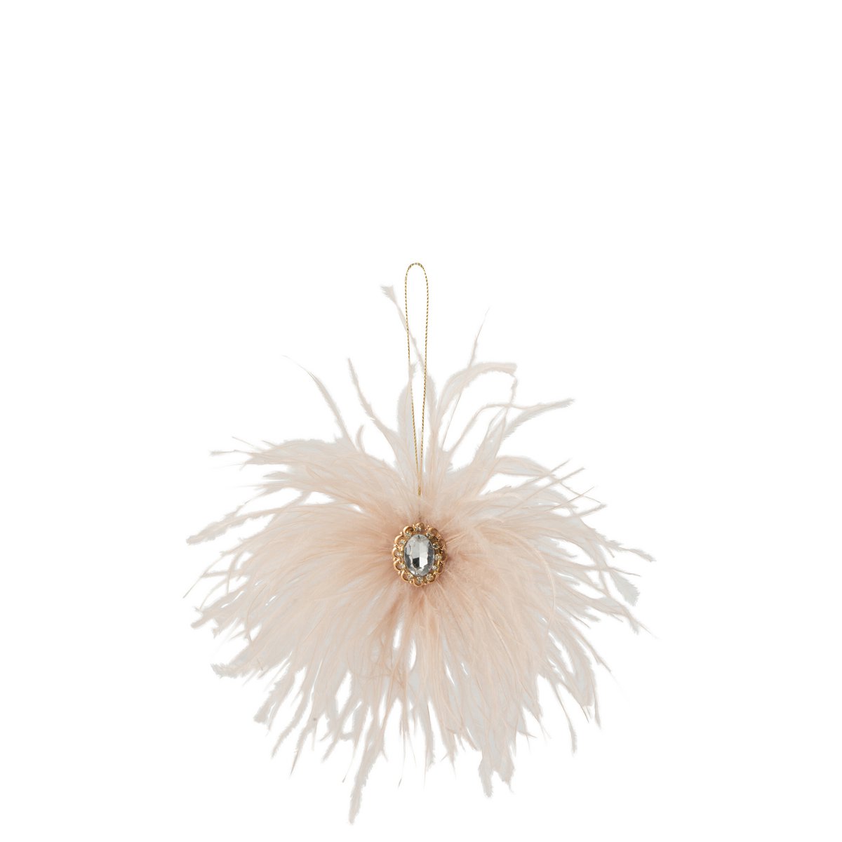 Suspension J-Line en plumes écru, élégance bohème pour intérieur