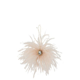 Suspension J-Line en plumes écru, élégance bohème pour intérieur