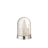 Cloche de Noël LED J-Line blanche, vue de face avec lumière allumée