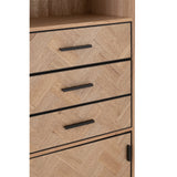 Armoire Zigzag J-Line ouverte montrant l'espace de rangement