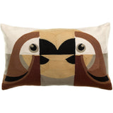 Coussin brodé Loro Naturel 30 x 50