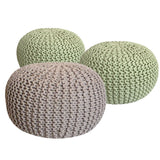 Pouf Set 3 pièces Ø 55 cm Coussin de sol taboure tabouret tabouret de siège de siège de siège tabouret