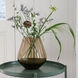 Vase en verre taupe Tasman